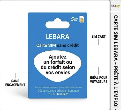 Carte sim lebara mobile - sim,