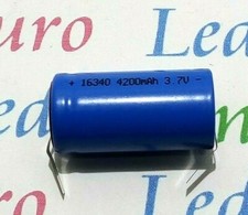 Batterie CR123A LC16340 Onglets Terminals Soudure Rechargeable 3.7V 4200 MAH