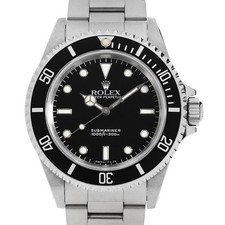 ROLEX SUBMARINER No Date 14060 black all tritium W Number second hand mens