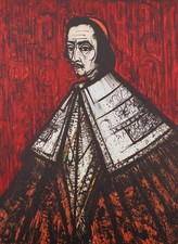 Bernard Buffet: Le Cardinal de Richelieu, Signed Lithograph, 1966