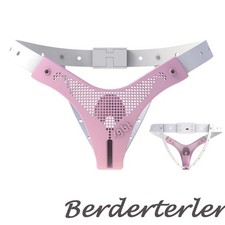 Male Chastity Cage Belt Long-lasting Adjustable Chastity Pants with CB Lock 