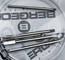 1x Set Bergeon Screwdriver Blades (Ø 0.80, 1.00, 1.20, 1.40,1.60mm) -- Round End