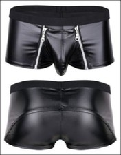 Boxer Homme Wetlook noir