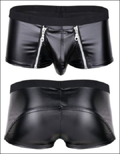 Boxer homme wetlook noir - boxer,