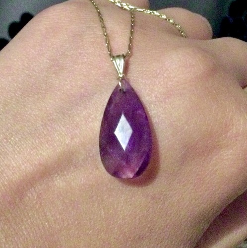 Pendentif améthyste 14k - et, or