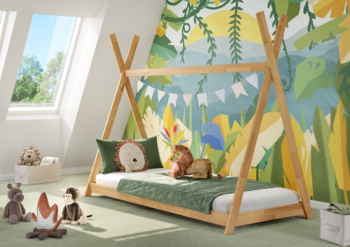 Lit bois forme de - lit,