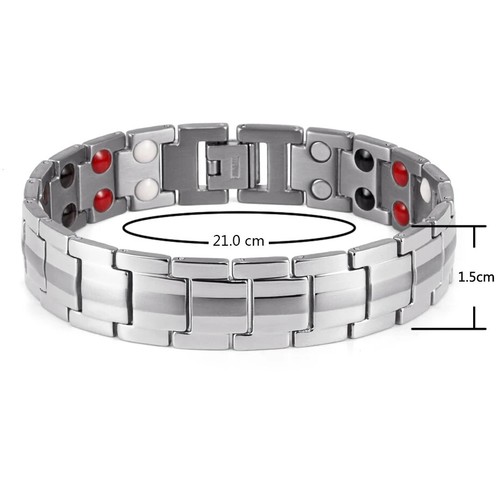 Bracelet magnétique titane - bracelet,