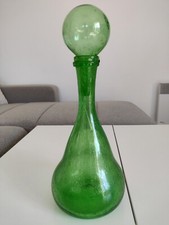 BIOT Glassware Pitcher Translucent Billed Glass Green Ball Bottle