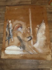 Peinture sur tissu Cavalière
