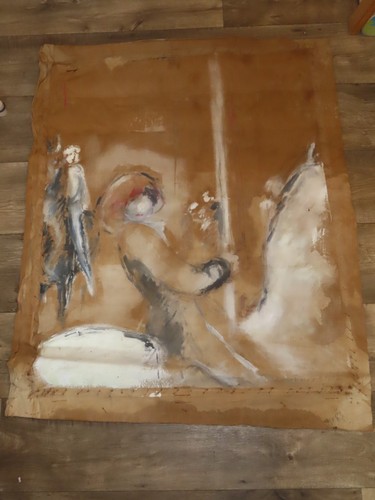 Peinture sur tissu cavalière - tissu,