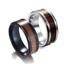 Bague en Acier Inox Bois