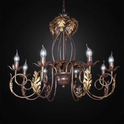 Lustre classique rustique fer - lustre,