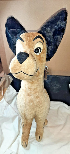 Ancien jouet peluche chien - ancien,