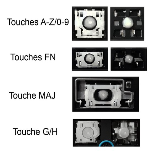Touche clavier pour dell - touche,