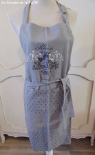Tablier de cuisine coton gris