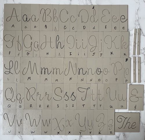 Lot pantograph script - of,