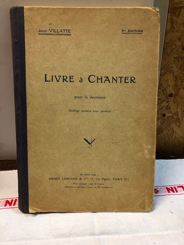 Ancien livre chanter jean - ancien,