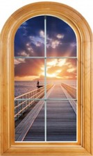 Sticker Fenêtre trompe l'oeil