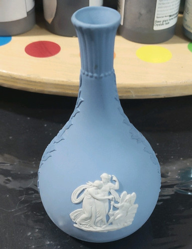 Wedgwood blue jasperware - jasperware, vase