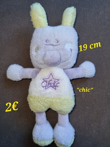 Peluche doudou lapin sauthon - peluche,