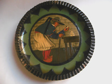 FOUILLEN Paul Plate PYROGRAVURE Wood Engraved Breton Tobacco Pipe Costume Quimper