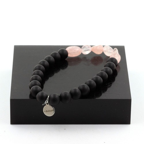 Bracelet quartz rose - rose, du