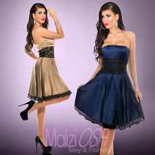 Costume Élégant Robe Femme Évasée Dentelle Satiné Cérémonie Fête Soirée Vintage