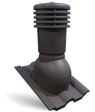 Bandloo  VENTOS X – PLUS R Brun 150 mm – sortie de toit pour tuiles béton