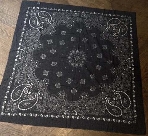 Grand bandana noir - noir, 100%