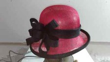 Chapeau Cérémonie Charleston Fuchsia Hat Élégant Fabriqué En Italie