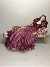 VTG 1989 Franklin Mint Fine Porcelain Sleeping Beauty Figurine Small Chip SEE