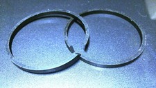 2 SEGMENTS ORIGINAL  AB-FRANCE 48 x 3mm COUPE OBLIQUE MOTOS ANCIENNES OLD STOCK!