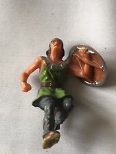 Elastolin Figure: Norman Knight, Running. Green. Middle Ages. 7cm