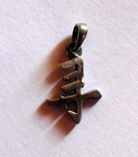 PENDENTIF en ARGENT 925 SIGNE IDEOGRAMME CHINOIS SANTE