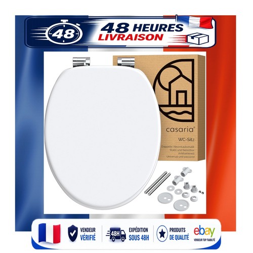Casaria siège blanc mdf - de, wc