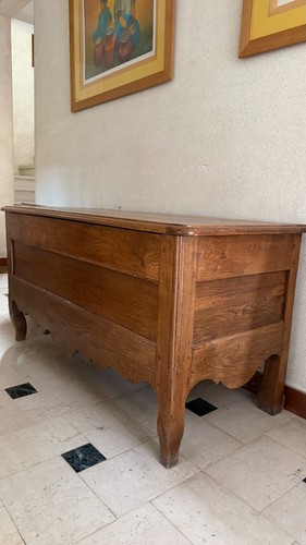 Ancien coffre chene massif - coffre,