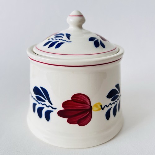 Vintage boerenbont boch lidded - vintage,