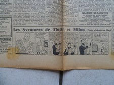 TINTIN / JOURNAL  LE SOIR  NUM 245 / 19 OCT  1941 /TINTIN  CRABE AUX PINCES D OR