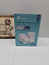 TP Link AV1000 Passthrough Powerline Starter Kit Extend Ethernet TL-PA7017P