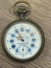 Ancienne montre à gousset régulateur militaire Magnien & Cie fonctionne