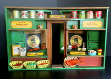 ANTIQUE TOY GROCERY STORE "CANNED CAPTAIN COOK" FOLDABLE STORE - DUMMY