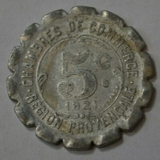 JETON 5 CENT 1921 CHAMBRE DE