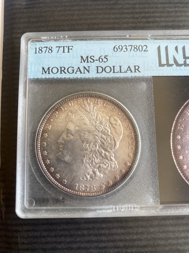Morgan dollar 1878 7tf 65 - morgan, ms-65