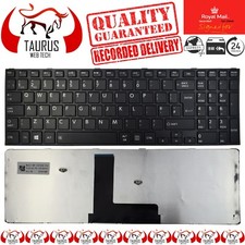 New TOSHIBA SATELLITE C50-B-14D KEYBOARD UK LAYOUT BLACK WITH FRAME K000890020 