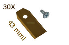 30X 4,3CM lame titane robot Husqvarna Automower G1 G2 105 210 305 308 310 315