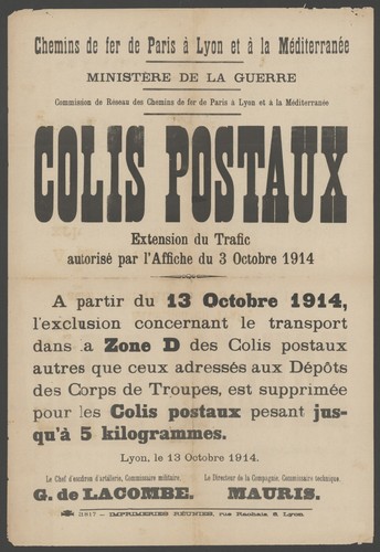 Affiche époque plm colis - affiche,