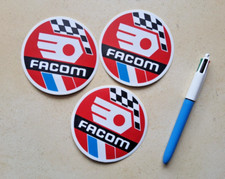 3 autocollants FACOM Caisse à Outils Servante ancien logo vintage sticker moto