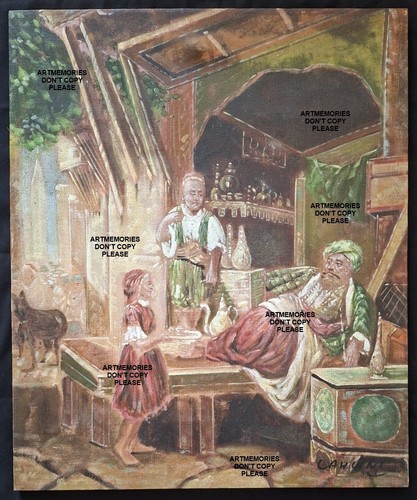 Orientaliste toile c1950 - orientaliste,