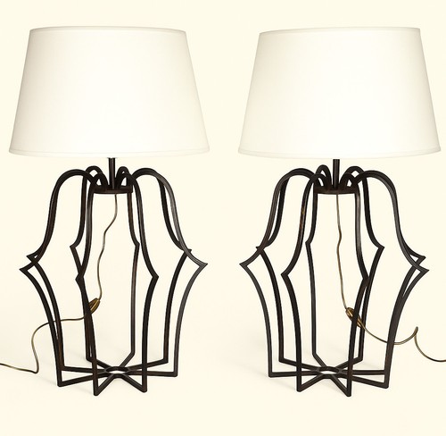 Pair large cage lamp - “cage”,