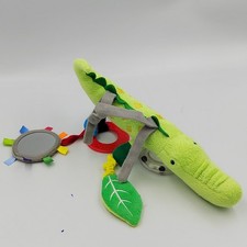 Doudou hochet crocodile vert